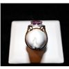 Image 4 : 10K GOLD DIAMOND AND RUBY RING
