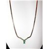 Image 1 : 18K GOLD DIAMOND AND EMERALD NECKLACE