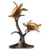 Image 1 : DOUBLE TURTLE BRONZE SCULPTURE