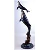 Image 1 : DOUBLE WHALES BRONZE SCULPTURE