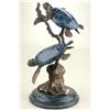 Image 1 : SEA TURTLE PAIR BRONZE SCULPTURE