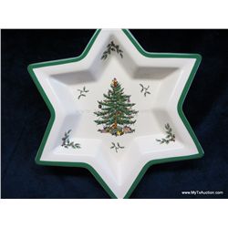 Christmas Tree Star Dish L/S NIB