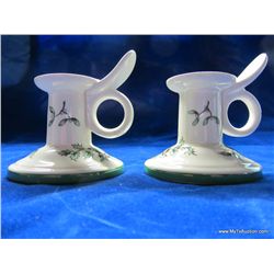 Pair of Christmas Tree Finger Candleholders