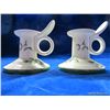Image 1 : Pair of Christmas Tree Finger Candleholders