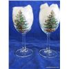 Image 1 : 13 oz. Wine Glasses w/ Gold Rim (Set of 2)