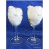 Image 4 : 13 oz. Wine Glasses w/ Gold Rim (Set of 2)
