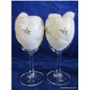Image 6 : 13 oz. Wine Glasses w/ Gold Rim (Set of 2)