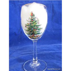 13 oz. Wine Glasses w/ Gold Rim (Single)