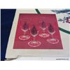 Image 2 : 16 oz. Pedestal Goblets w/Gold Rim (Set of 3)NIB