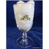 Image 8 : 16 oz. Pedestal Goblets w/Gold Rim (Set of 3)NIB