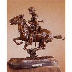 Frederick Remington"s "Trooper of the Plains" Bronze,15"x10"