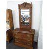 Image 1 : Empire Oak 3 Drawer Chest w/Mirror