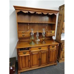 Colonial Maple Step Back Hutch