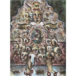 Alejandro Colunga, Thousand Headed Clown, Lithograph
