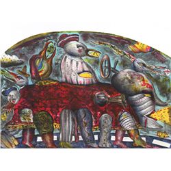 Alejandro Colunga, Ducks Parade, Lithograph