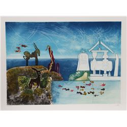 Roberto Matta, 8AM from L'Arc Obscur des Heures, Aquatint Etching