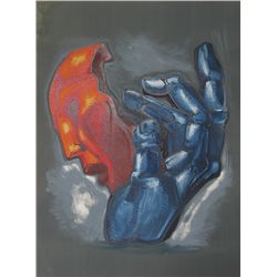 Ernst Neizvestny, Hand with Mask, Lithograph