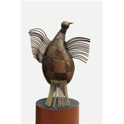 Victor Delfin, Baby Condor, Welded Bronze Sculpture