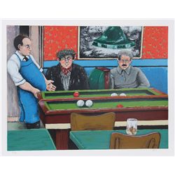 David Azuz, Pool Hall, Lithograph