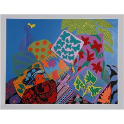 Hunt Slonem, Geisha and Pillows, Serigraph