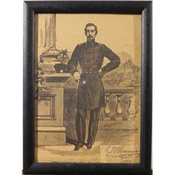 6X8" FRAMED PRINT OF G.T. BEAUREGARD-1869