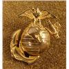 Image 1 : WWII CAMPAIGN HAT MARINE INSIGNIA BRASS -SCREW BACK