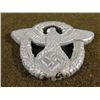 Image 3 : NAZI POLICE VISOR CAP INSIGNIA-ORIGINAL