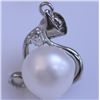 Image 1 : WHITE PEARL AND CZ PENDANT