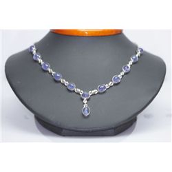 NATURAL 97.70 CTW TANZANITE OVAL CUT BRACLET .925 STERL