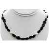 Natural Black Tourmaline and Pearl Beads Necklace