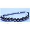 BLACK BRASS BEAD BRACELET