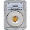 Certified $1 Gold Commemorative McKinley 1916 MS64 PCGS