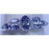 Image 1 : 10.60 CTW TANZANITE RING .925 STERLING SILVER