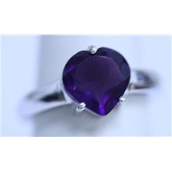 17.50 CTW AMETHYST RING .925 STERLING SILVER