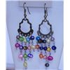 Image 1 : 42.25 CTW MULTICOLOR PEARL DANGLING EARRING