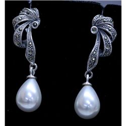 34.05 CTW PEARL ANTIQUE LOOKING JEWELRY .925 STERLING S