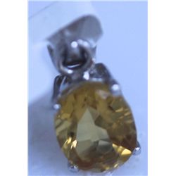 5.75 CTW CITRINE PENDANT .925 STERLING SILVER
