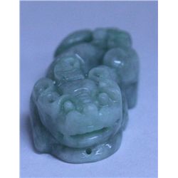 GREEN JADE DRANGON FIGURE