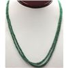 Image 1 : Emerald round 2 rows 18.15 ctw Necklace