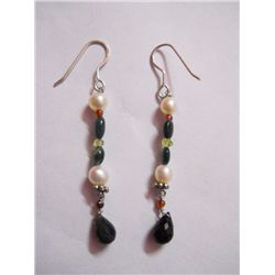 NATURAL 13.65 CTW PEARL, PERIDOT, BLACKONEX, SEMIPRECIO