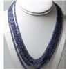 Image 1 : Natural 309.25ctw Tanzanite Graduated 5 Rows Necklace