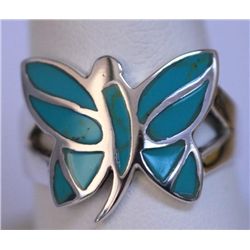 23.10 CTW TURQOUISE RING .925 STERLING SILVER