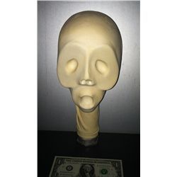 SKULL CREEPY FACE HEAD CASTING WITH NECK HORROR PROP