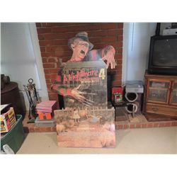 A NIGHTMARE ON ELM STREET 4 THE DREAM MASTER RARE THEATER STANDEE JOHN BUECHLER F/X SHOP LIQUIDATION