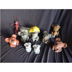 DISNEY DISNEYLAND 60's 70's MOUSE AND BUG LOT OF 9 FIGURES