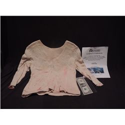 HOLLOWMAN SCREEN USED & MATCHED BLOOD SWEATER WORN BY ELIZABETH SHUE