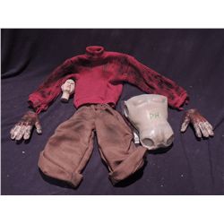 PUPPET MASTER VS DEMONIC TOYS SCREEN USED HERO PINHEAD WARDROBE & HANDS WITH HEAD & BODY CASTINGS