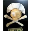 Image 1 : DISNEY ON PARADE PIRATE SKULL & CROSS BONES ANIMATRONIC HEAD W/ HAT & EYE PATCH HORROR PROP