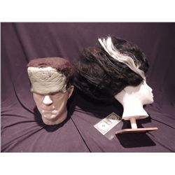 BORIS KARLOFF FULL HEAD LIFE CAST GODS AND MONSTERS SCREEN USED & MATCHED BRIDE OF FRANKENSTEIN WIGS