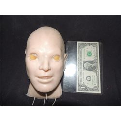 ANIMATRONIC PUPPET UNUSED SILICONE FULL HEAD SKIN 2 LARGE DOLL SIZE UNKNOWN PRODUCTION